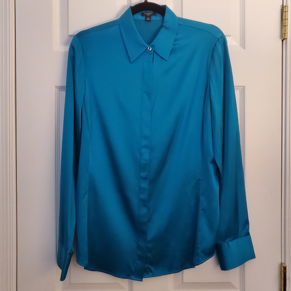 Ann Taylor | 100% Silk Shirt, Teal